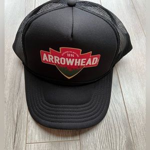 ☀️ 5/$25 or $9 Arrowhead Water Adjustable Baseball Cap Hat Black American